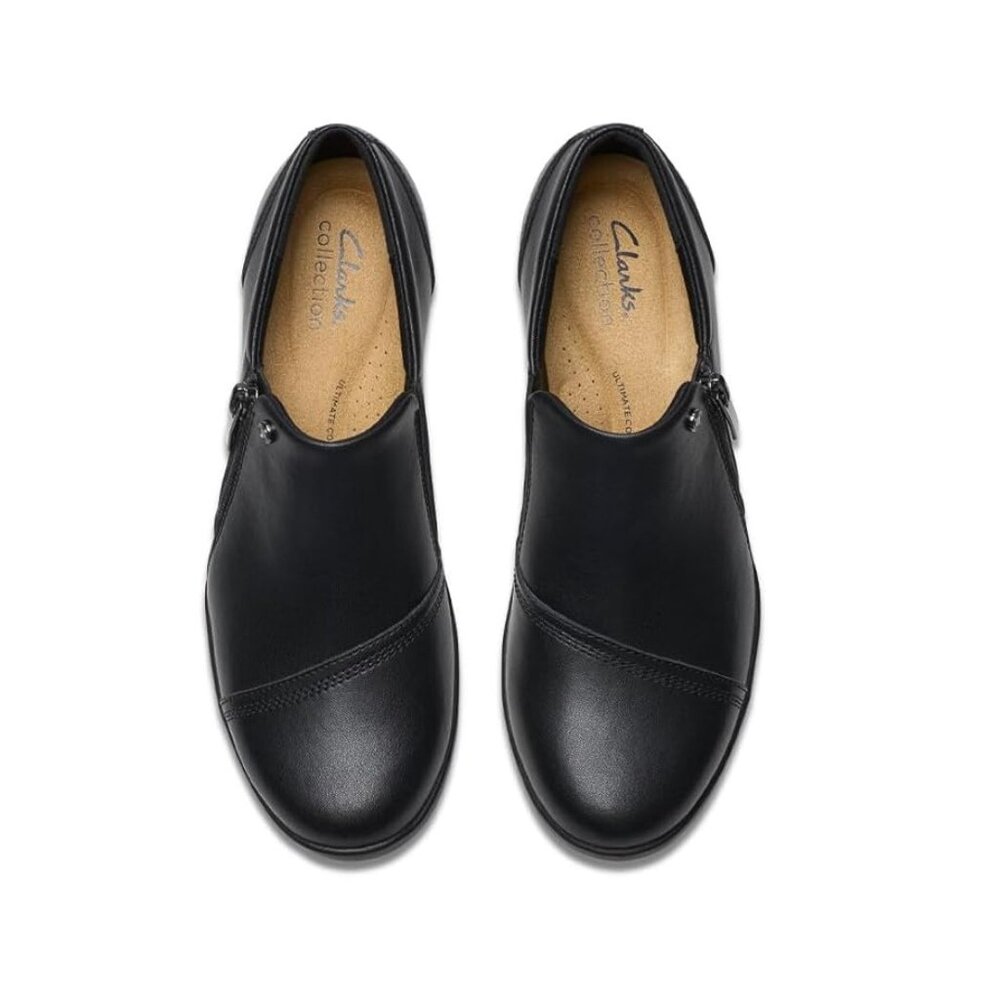 NiB Clarks Women's Suttyn Zip Up Ankle Booties Black Size 9 M $100 RY1358 - Picture 3 of 5